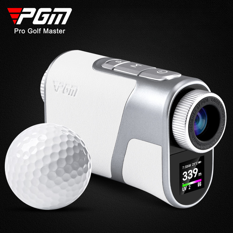 PGM JQ020 Golf Rangefinder Slope Mode & Vibration Pin Seek, UV Index Detection Mini Golf Laser Range
