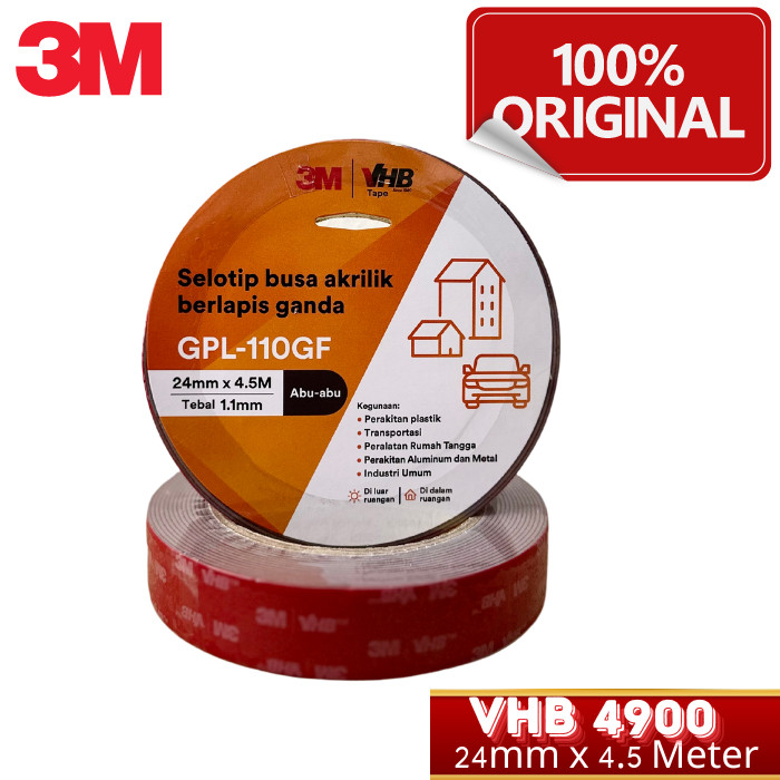 3M VHB Double Tape ORIGINAL Automotive 4900 24mm x 4.5 เมตร