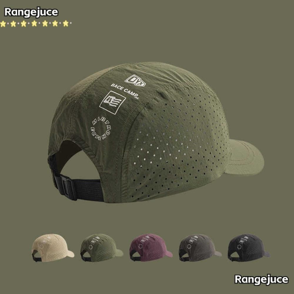 RANGEJUCE หมวกเบสบอล, หมวกกันแดดแบบปรับได้ปีกสั้น, หมวกตาข่ายระบายอากาศแบบบางสไตล์ญี่ปุ่น 5-Panel