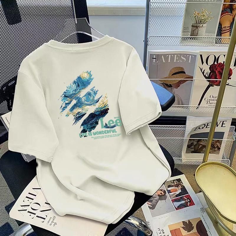 ไซส์ใหม่ ใหญ่กว่าดิม เสื้อยืดเสื้อลำลองแขนสั้นคอกลมผ้าโลีเอสเตอร์วัยรุ่นชอบใส่ดีใส่สบาย ) โดยเฉพาะอย่างยิ่งสไตล์