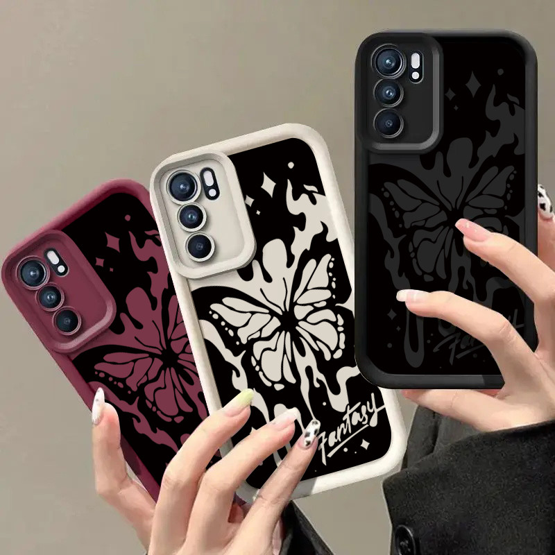 สําหรับOppo Reno 6 pro plus 4 3 2 7Z 8Z 5Z 2Z 2F 4G 5G Anti Fallกันฝุ่นMatte Shellฝาครอบป้องกันรูปแบ