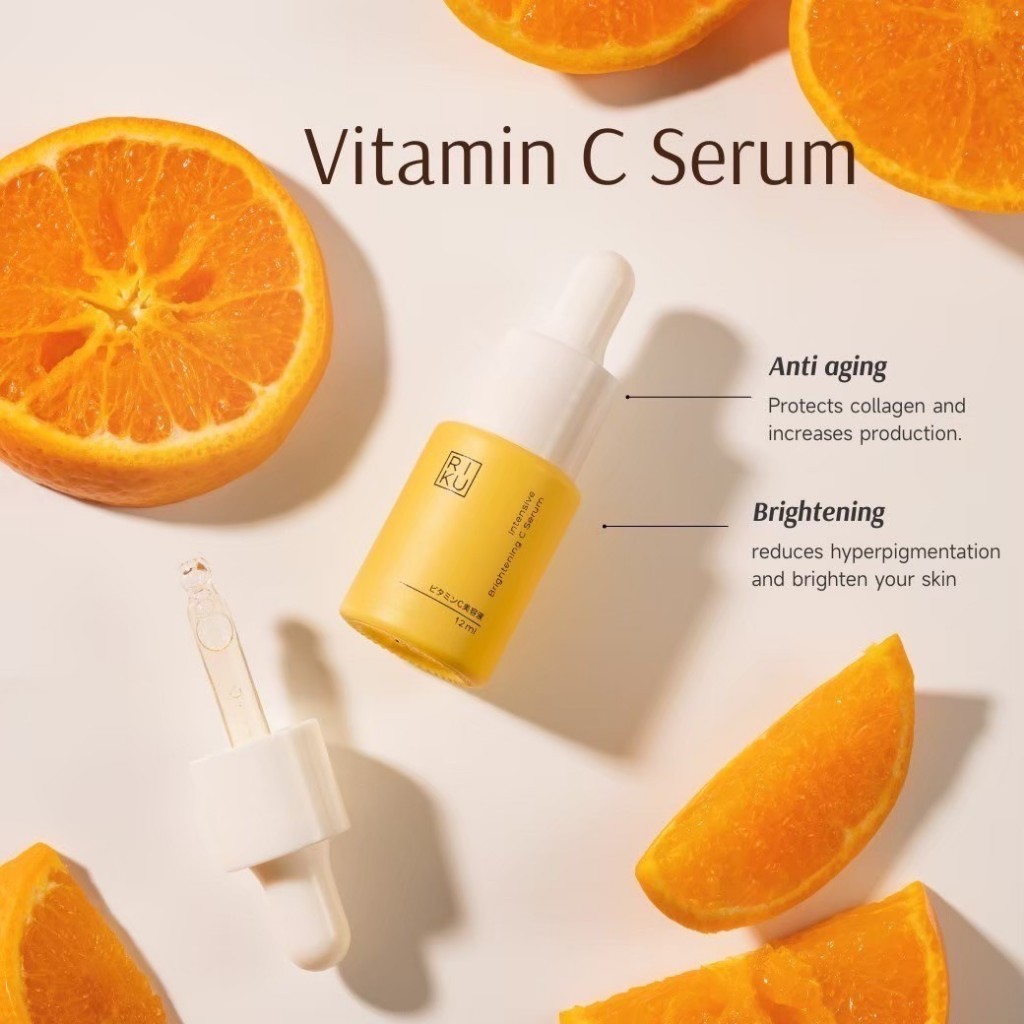 RIKU Vit C Serum เซรั่มวิตซี ลดสิว รอยแดง รอยดำ กระชับรูขุมขน ดูกระจ่างใส เติมคอลลาเจน อ่อนโยนต่อผิว — صورة 2