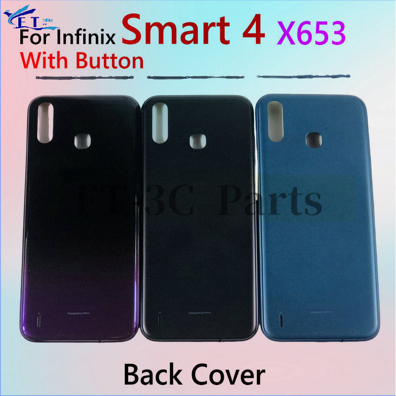 สําหรับ Infinix Smart 4 X653 ฝาหลังแบตเตอรี่ด้านหลังประตูแผงด้านหลังเปลี่ยนชิ้นส่วน