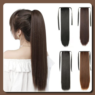 YTL แฮร์พีชหางม้า 150g.หนาพิเศษ ผมยาวตรง ยาว 45/55/65cm. (สีดำ/สีน้ำตาลเข้ม) สวยเนียนธรรมชาติ