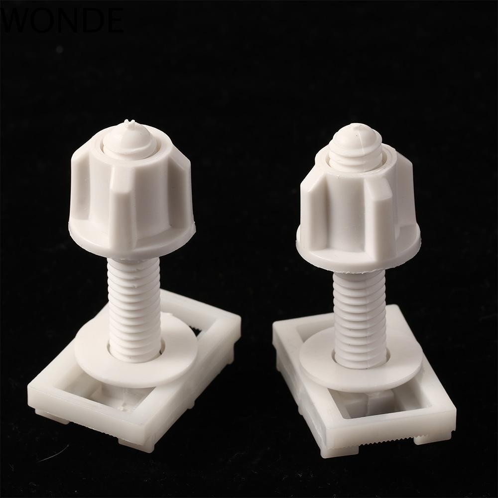 Wonde ที่นั่งชักโครกติดตั้ง DIY 2 แพ็คซ่อมเครื่องมืออะไหล่สําหรับฝาชักโครกพร้อมสกรูยึดเครื่องซักผ้ายางชุดยึด