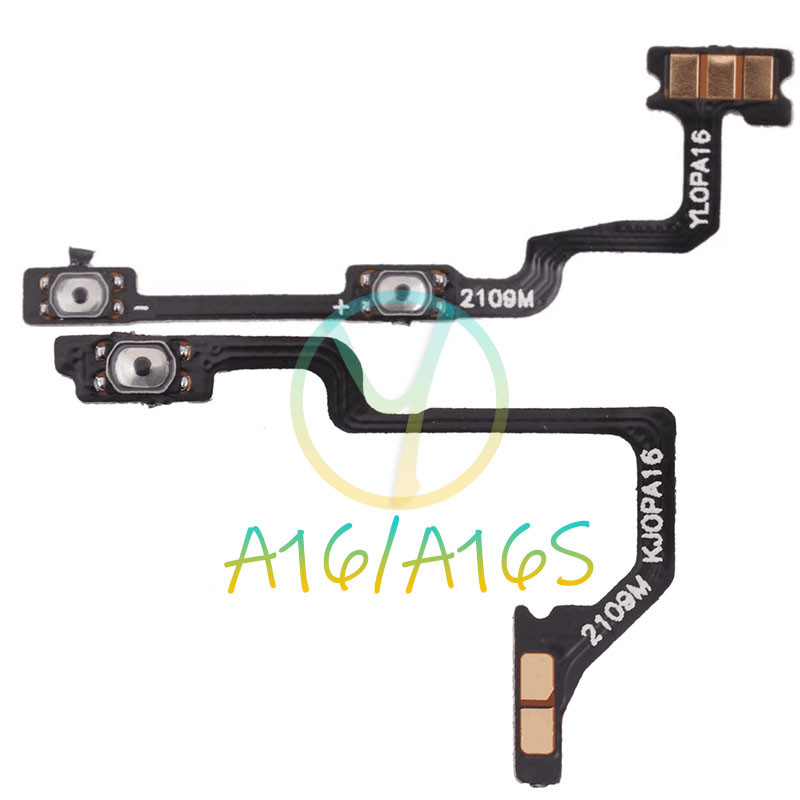 Power Volume Flex Cable สําหรับ OPPO A54 4G / A16 A16S สวิตช์ปุ่มเปิด/ปิด Flex Ribbon Cable อะไหล่