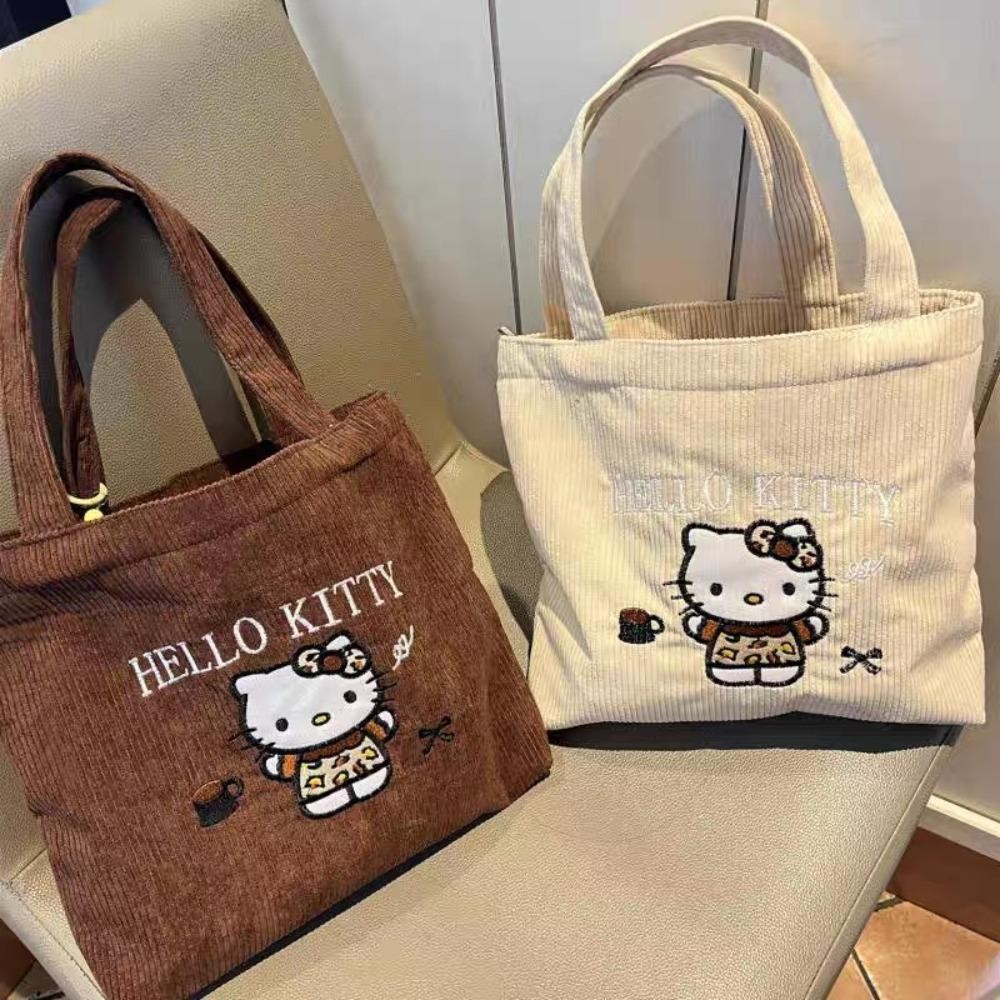 โคลินา115กระเป๋าเครื่องสําอาง,กระเป๋าถือ HelloKitty ปักลาย,ผ้าผ้าลูกฟูกย้อนยุคคุณภาพสูงแบบพกพากระเป๋าเก็บแต่งหน้า