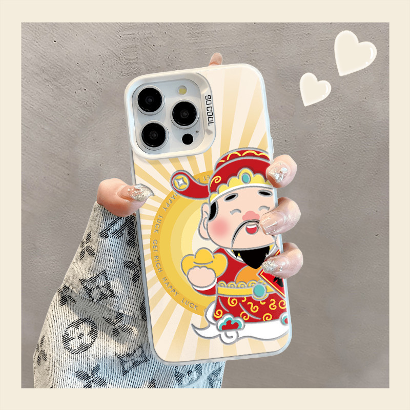 รูรับแสง God of wealth สำหรับ Xiao Mi 15 13T 12T 10S 11 12 13 14 Pro Case สีแดง Mi หมายเหตุ13 12 11 