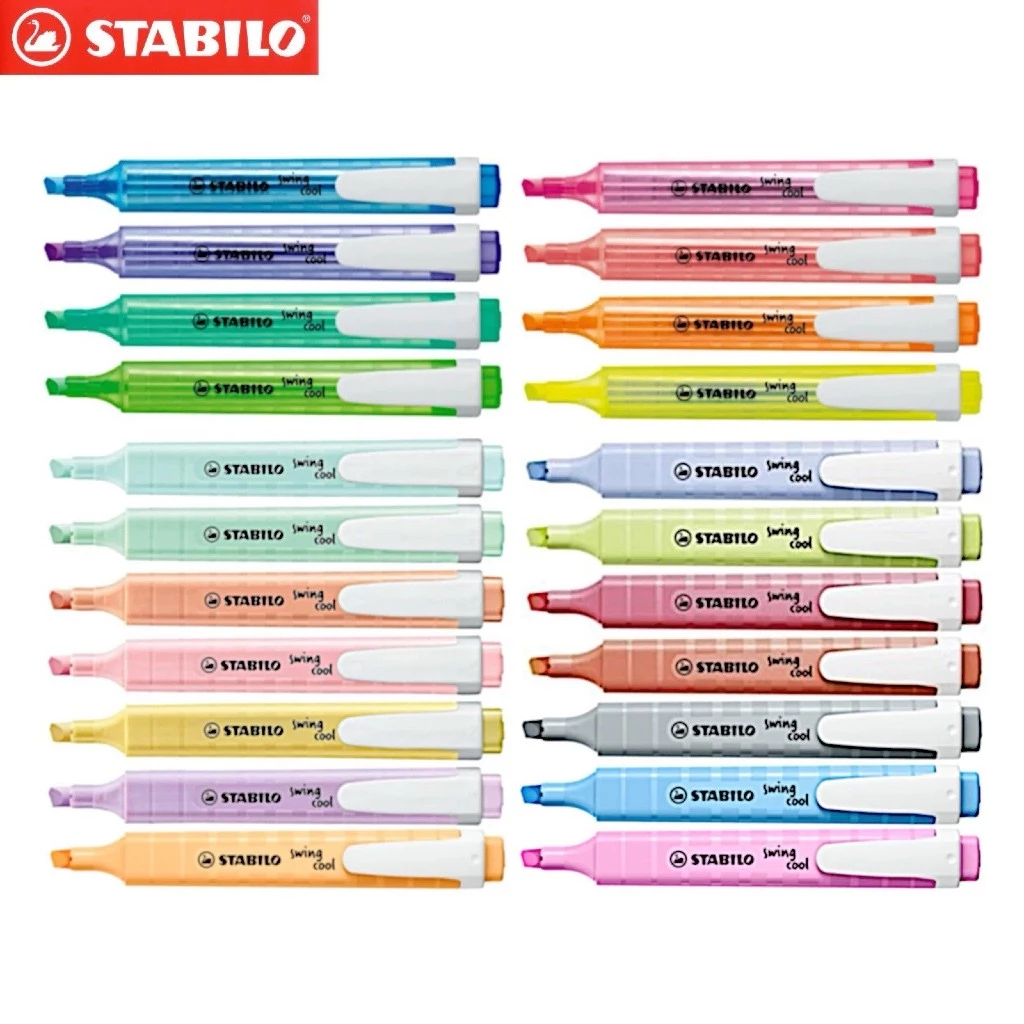 Stabilo Swing Cool Original / Pastel / Naturecolors 22 Colours I ปากกาเน้นข้อความด้ามเดี่ยวแบบสลิมมีครบ 28 สี