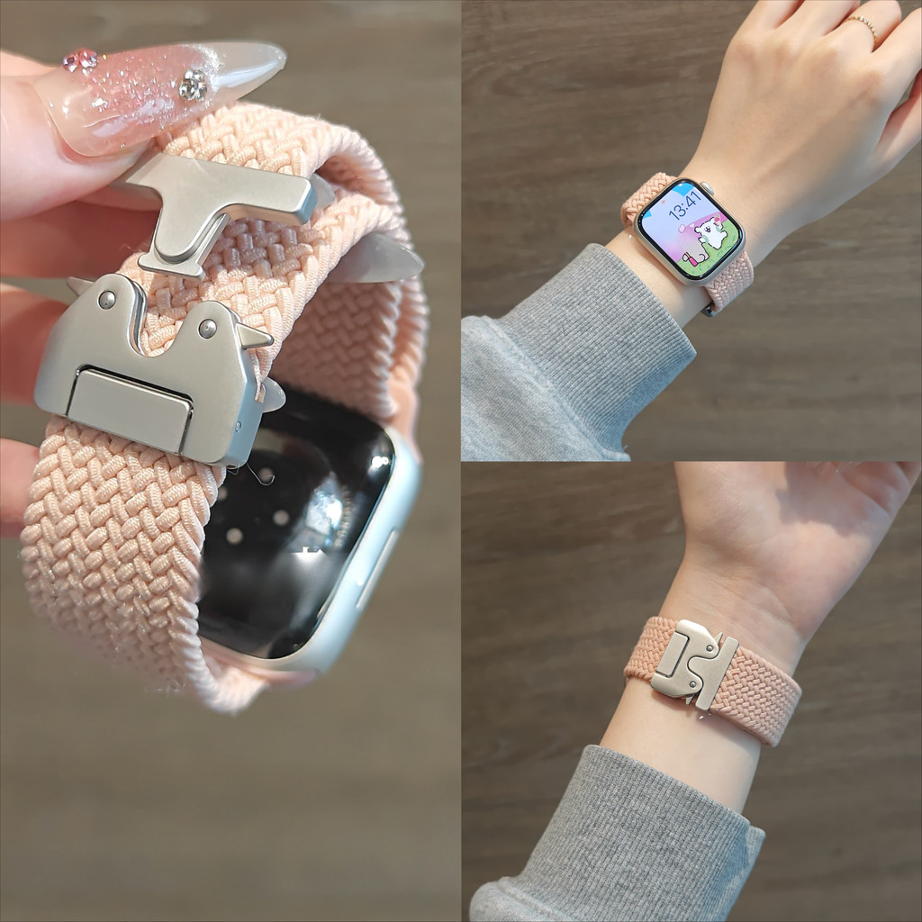 สไตล์ร่มชูชีพสายคล้องคอสําหรับ แอปเปิล ดู ชุด 10 9 8 7 6 5 4 กับ 3 2 1 พิเศษ/พิเศษ 2 สายไนลอนอ่อนสําหรับ ฉัน-ดู 46 มม.42 มม.44 มม.40 มม.45 มม.41 มม.38 มม.49 มม.สายนาฬิกา