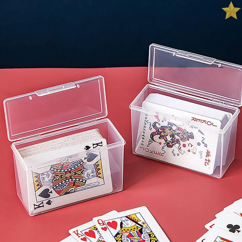 [FL] ใหม่กล่องพลาสติกใสเล่นไพ่คอนเทนเนอร์ PP Storage Case บรรจุกล่องการ์ดเกมโป๊กเกอร์สําหรับเกมกระดาน TH