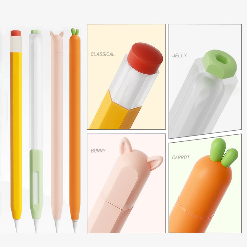 เคสซิลิโคนสำหรับ iPad Apple Pencil Pro 2 1 Gen ป้องกันการลื่น ป้องกันการตก ปลอกอ่อน รุ่นที่ 2 ปลอกป้องกันปากกาเหลวรุ่นที่ 1