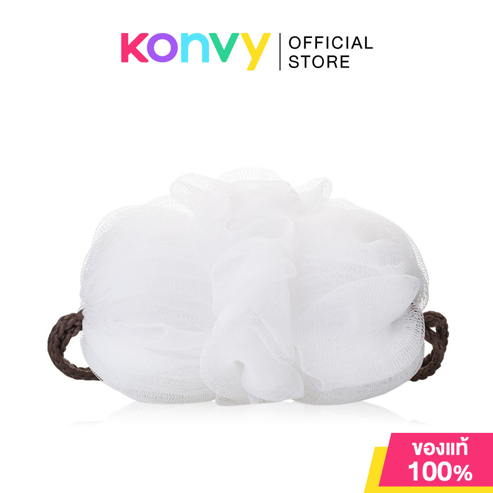 KVY Stretchable Bath Sponge #White เควีวาย ฟองน้ำอาบน้ำแบบยืดได้ สีขาว.