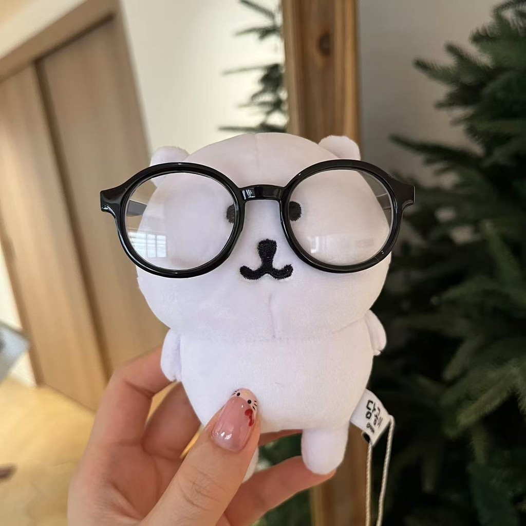 13 ซม. Self-Laughing Bear จี้แว่นตาน่ารักอุปกรณ์เสริมตุ๊กตาหมีตุ๊กตาจี้