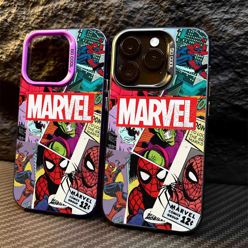 เหมาะสําหรับ Samsung A12 A55 A03S A13 A23 A14 A15 A05 A53 A34 M12 กรณีโทรศัพท์ขั้นสูงโฮโลแกรมกรณีซูเปอร์ฮีโร่มาร์เวล