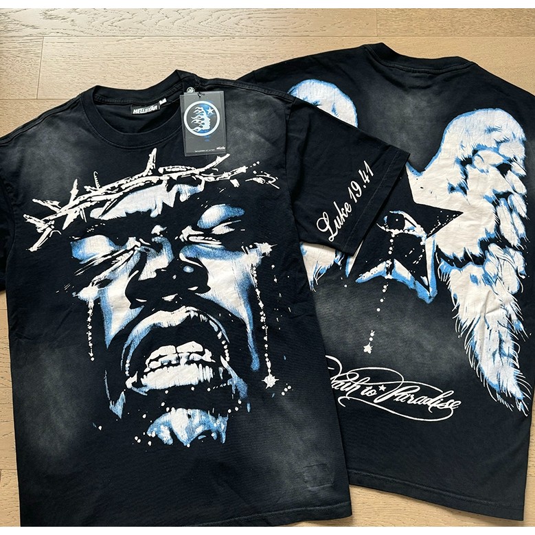 Hellstar Showdown เสื้อยืดแขนสั้นพิมพ์ลายตลกย้อนยุค
