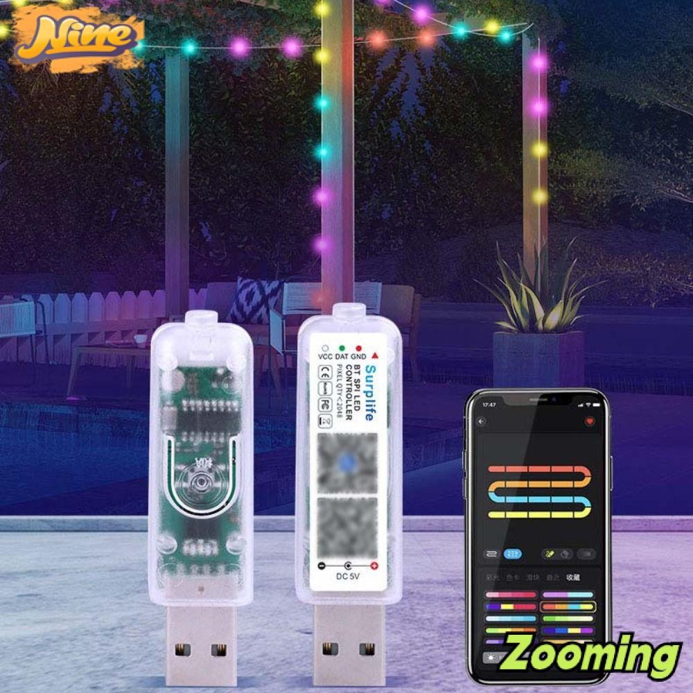 Zooming ตัวควบคุมเพลง Led, มาพร้อมกับปิ๊กอัพ MIC 5V บลูทูธ APP Controller, แอดเดรสมินิปรับความสว่าง Light Controler สําหรับคริสต์มาส Light String