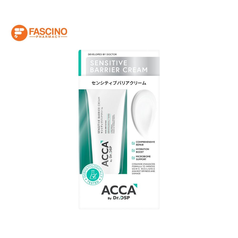 ACCA By Dr.DSP Sensitive Barrier Cream ครีมบำรุงผิว เข้มข้นพิเศษ สำหรับผิวแห้ง (50g.) สูตรเน้นการฟื้นบำรุงและป้องกันผิว