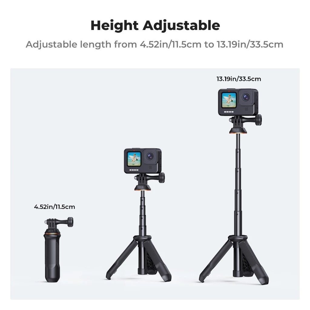 K&F CONCEPT MS10 Camera Tripod ขาตั้งกล้อง Mirrorless ไม้เซลฟี่ ยืดได้ ขนาดพกพา for GoPro/ Insta 360 thumbnail 3