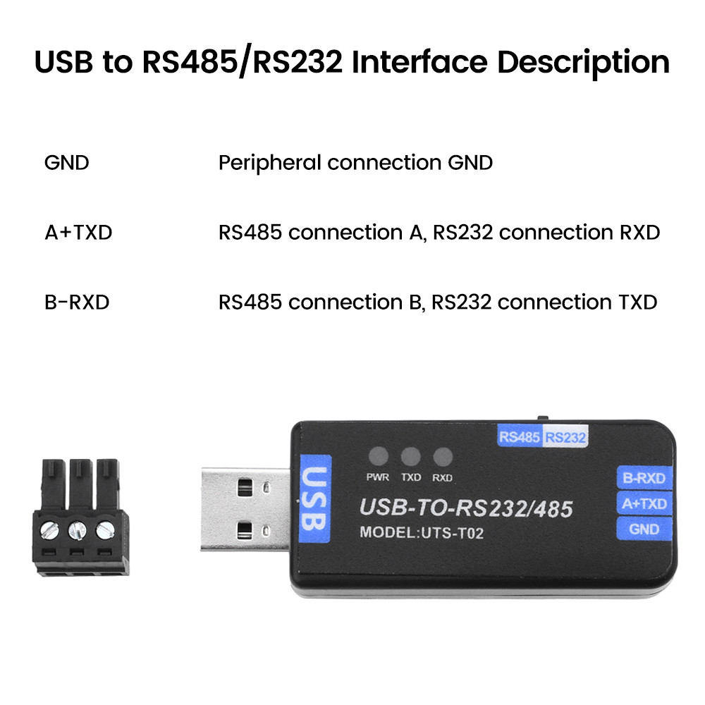 โมดูลสื่อสาร USB เป็น RS485/RS232 โมดูลการสื่อสาร Serial รูปที่ 3