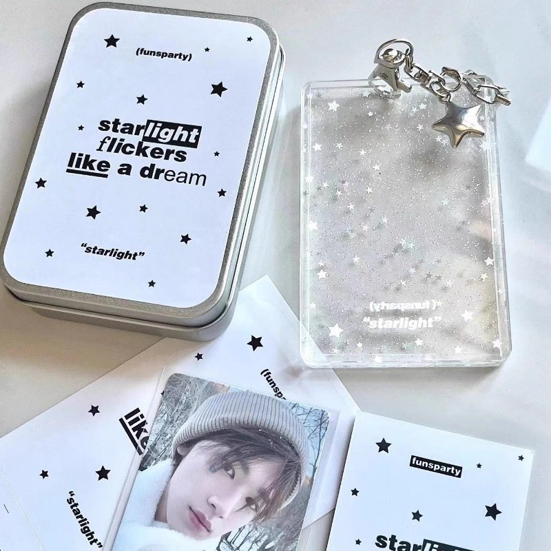 Ins Star ผู้ถือบัตรอะคริลิคใส ID Card Photocard Protector - รูปที่ 2