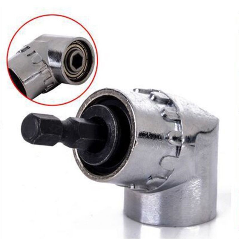 🏠 เจาะมุมขวา,105 องศามุมขวาไดร์เวอร์มุมขยายพลังงานไขควงเจาะสิ่งที่แนบมา 1/4 นิ้ว Hex บิตซ็อกเก็ตไขควงผู้ถืออะแดปเตอร์ - รูปที่ 4