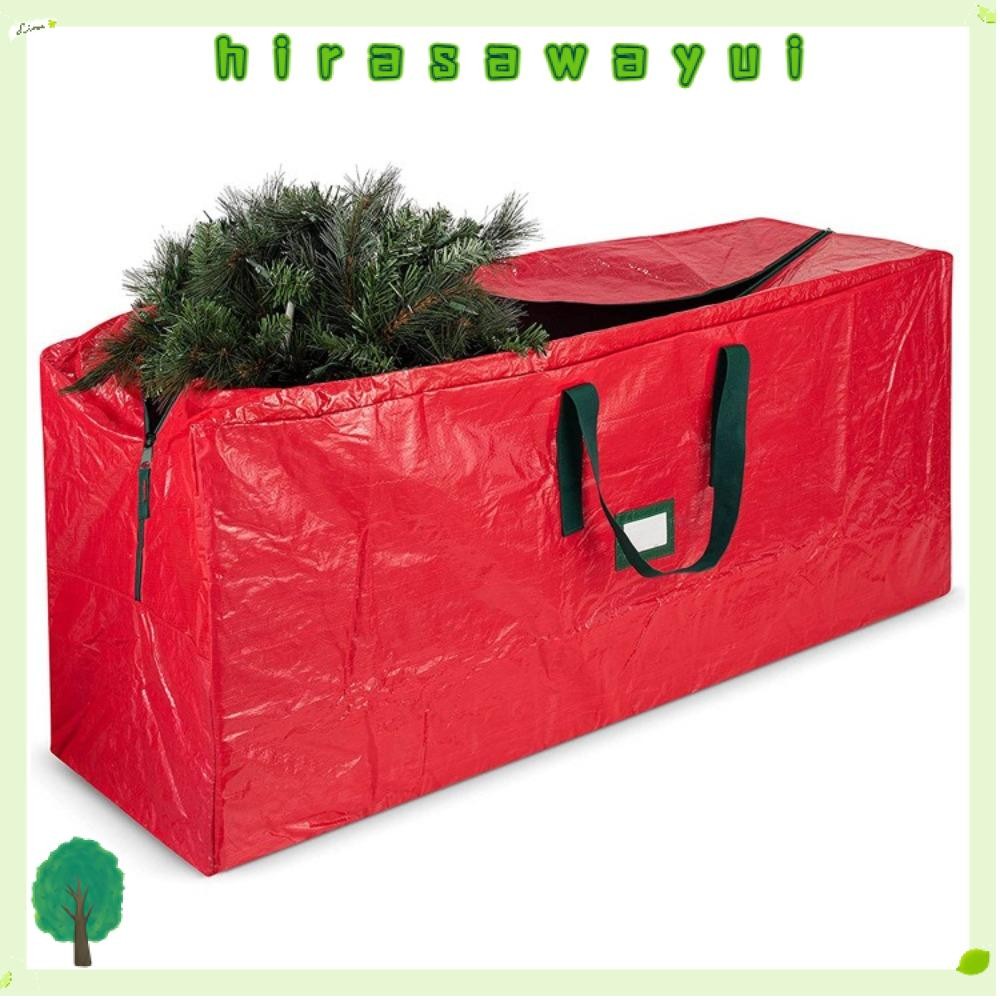 Hirasawayui กระเป๋าเก็บต้นคริสต์มาส, Heavy Duty PE Christmas Organizer กระเป๋า,พับเสริม Handle กันน้ําห่อของขวัญกระเป๋า