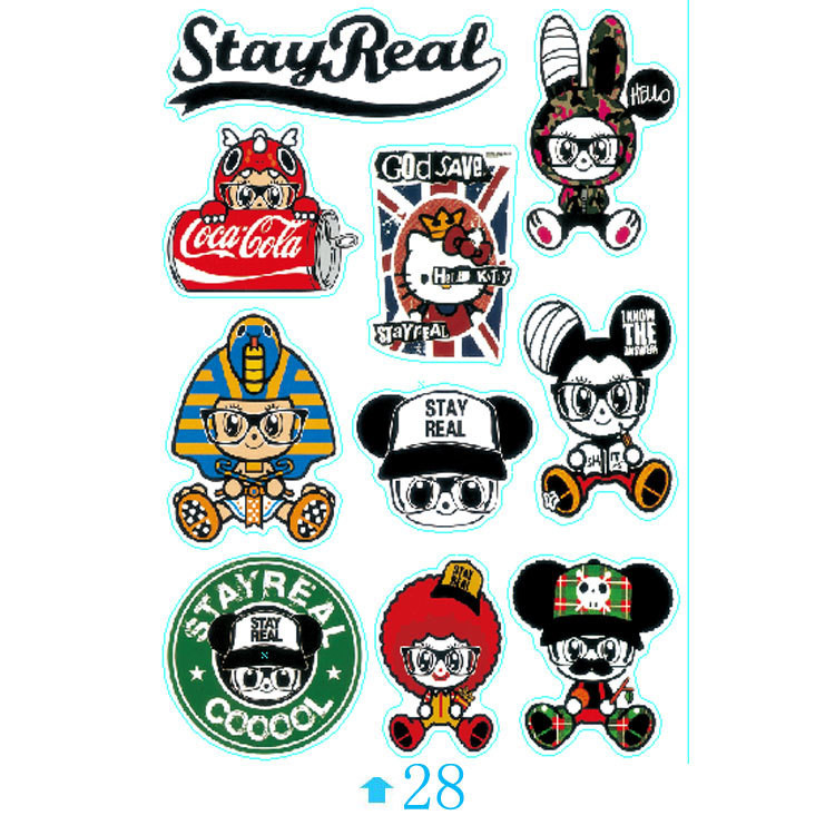 สติกเกอร์กันน้ำ สำหรับติดกระเป๋าเดินทาง โน้ตบุ๊ก แก้วน้ำ ลวดลายหลากหลาย ทนทาน ติดง่าย ใช้งานได้ทุกพื้นผิว