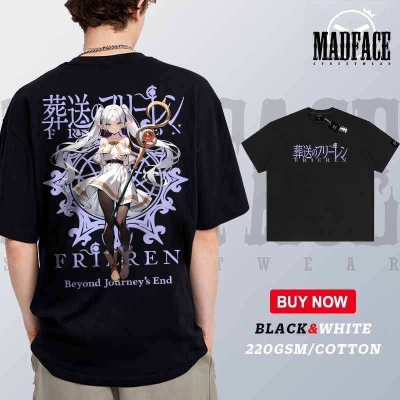 เสื้ออนิเมะ - Unisex - MADFACE - Frieren: Beyond Journeys End - Frieren - เสื้อเชิ้ตผ้าฝ้าย