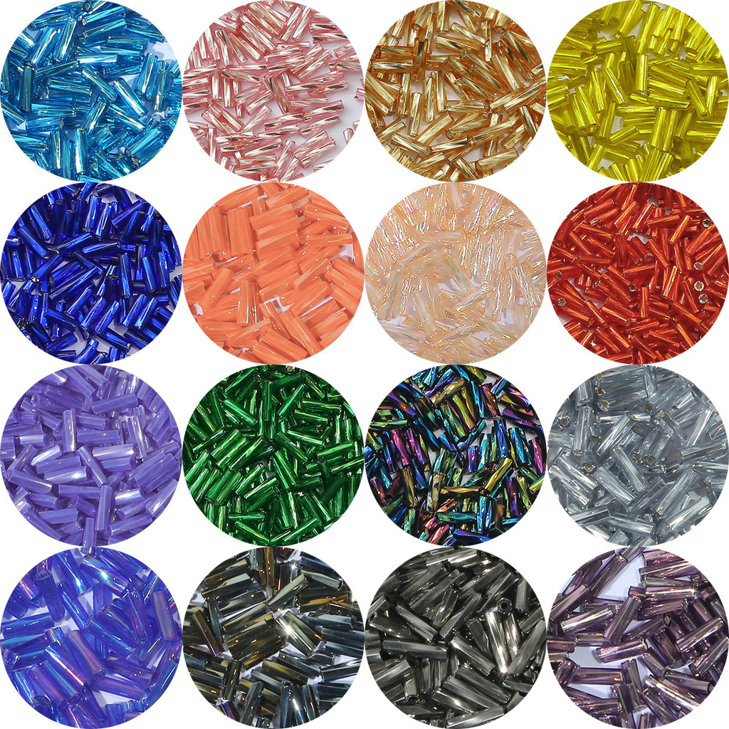 300 ชิ้น 2x6 มิลลิเมตรหลอดแก้ว Twist Helical Bugles ลูกปัดลูกปัดสําหรับ DIY สร้อยข้อมือชุดเครื่องประดับทําเสื้อผ้าอุปกรณ์เสริม