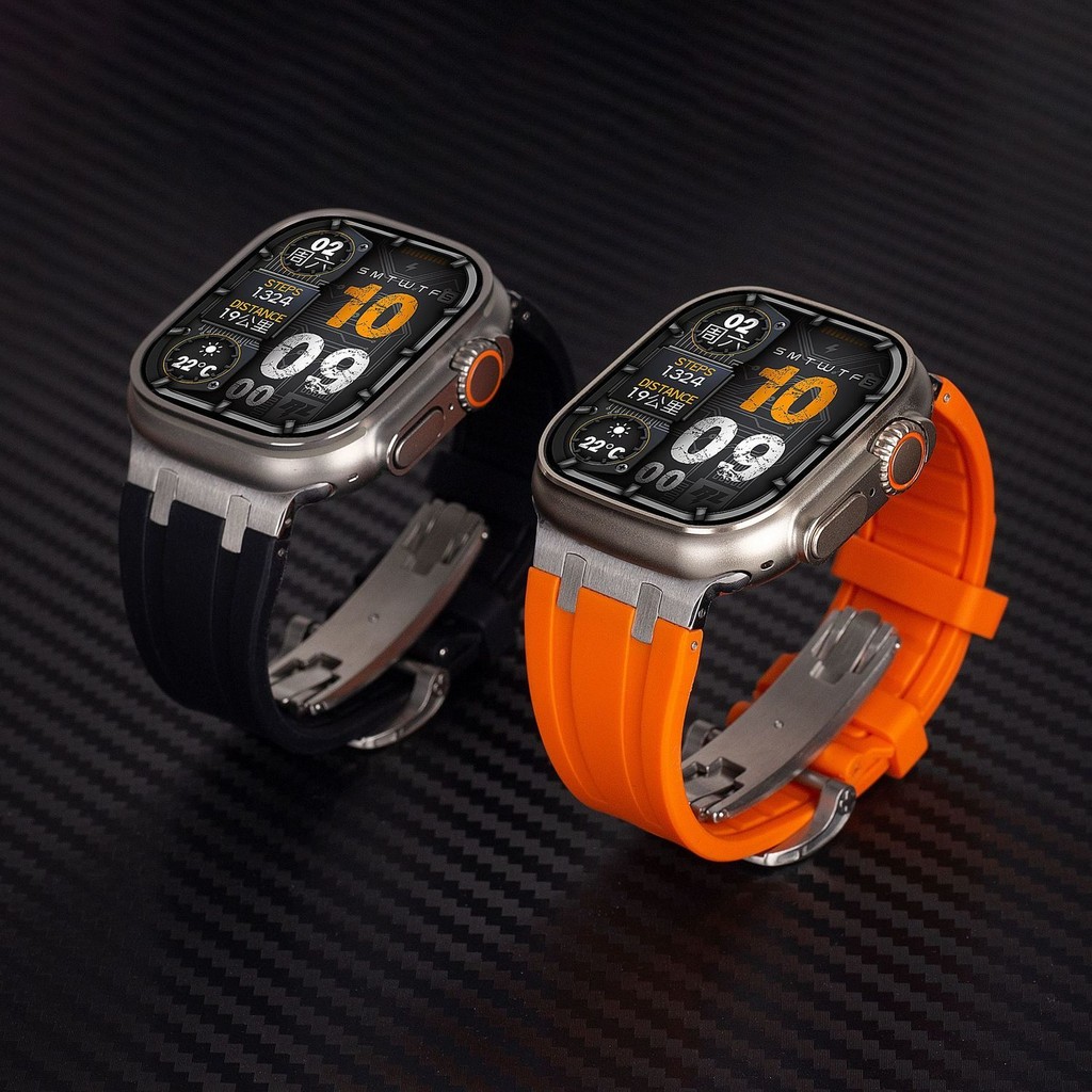 เข้ากันได้กับ iwatch带, ปลั๊กโลหะ, หรูหรา, ซิลิโคนสําหรับ iWatch Series 9 8 7 ยาว 4 3 2 1 SE ultra2