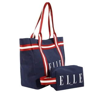 ELLE HOMME SHOPPING BAG ผ้าแคนวาส รุ่นแถมกระเป๋าใบเล็ก ปากกระเป๋าติดแป๊กแม่เหล็ก H8H014