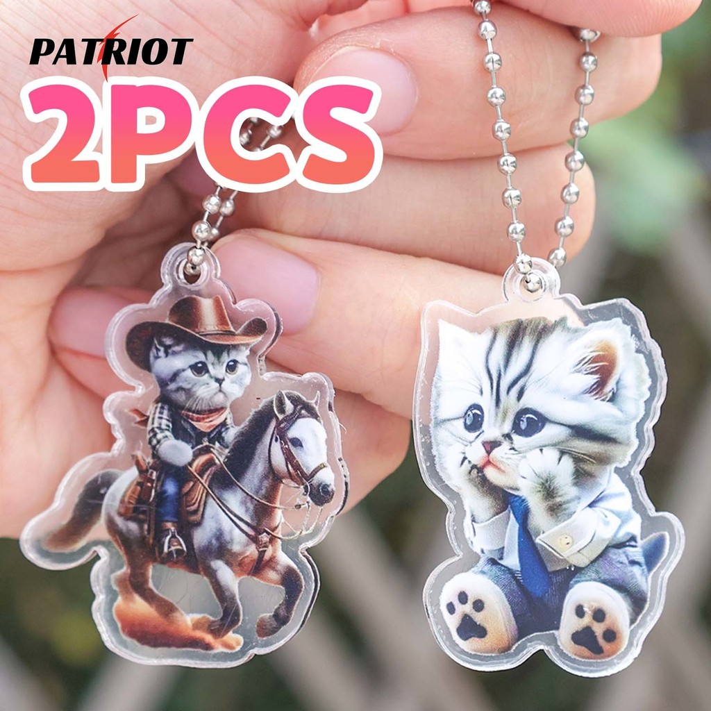 1/2ชิ้น 2ง เครื่องประดับสุนัขแมวน่ารัก-ของขวัญเพื่อน-อะคริลิค,การ์ตูน,ลูกแมว,ลูกสุนัข-จี้พวงกุญแจกระเป๋าเป้สะพายหลัง-กระจกมองหลังรถตกแต่ง-เด็กของขวัญ