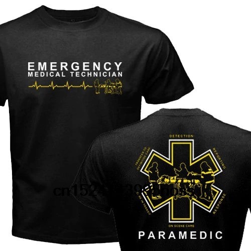 Proud Paramedic Emt เสื้อยืดลําลอง สําหรับผู้ชาย แขนสั้น พิมพ์ลายกราฟฟิคแพทย์ฉุกเฉิน เสื้อยืดคอตตอน 