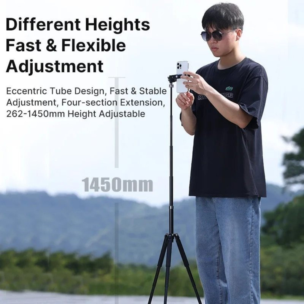 Ulanzi MT63 ขาตั้งกล้องมินิ Portable Tripod หมุน 360 องศา พกพา ใช้มือถือ กล้อง ไมค์ ไฟ LED แข็งแรง ทนทาน