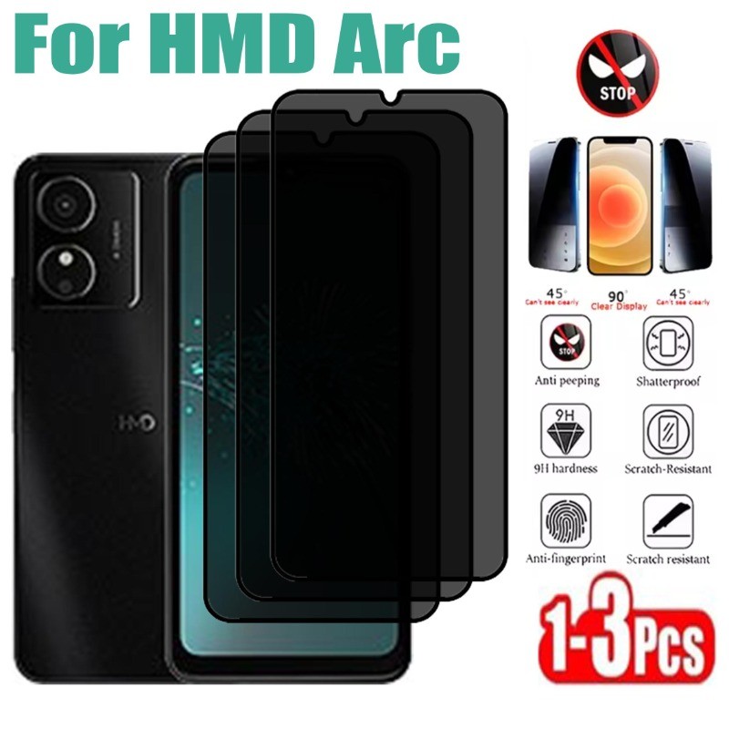 1-3 ชิ้นความเป็นส่วนตัว Anti Spy HMD Arc กระจกนิรภัยด้านหน้าฟิล์มสําหรับ HMD Pulse Pro Plus Fusion S