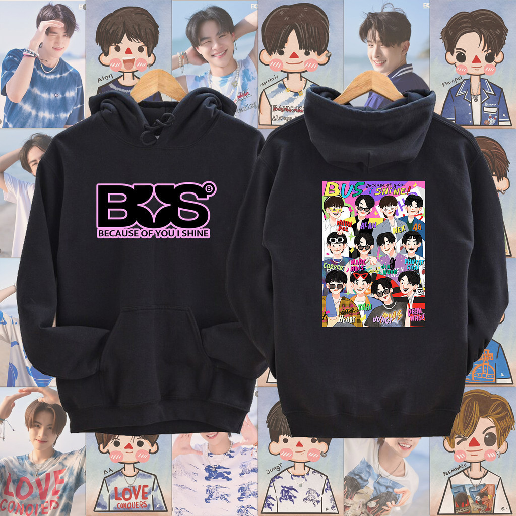 💖 2024 Hoodie BUS because of you i shine สามารถสวมใส่ได้ทั้งชายและหญิง #WS875q fashion M-3XL