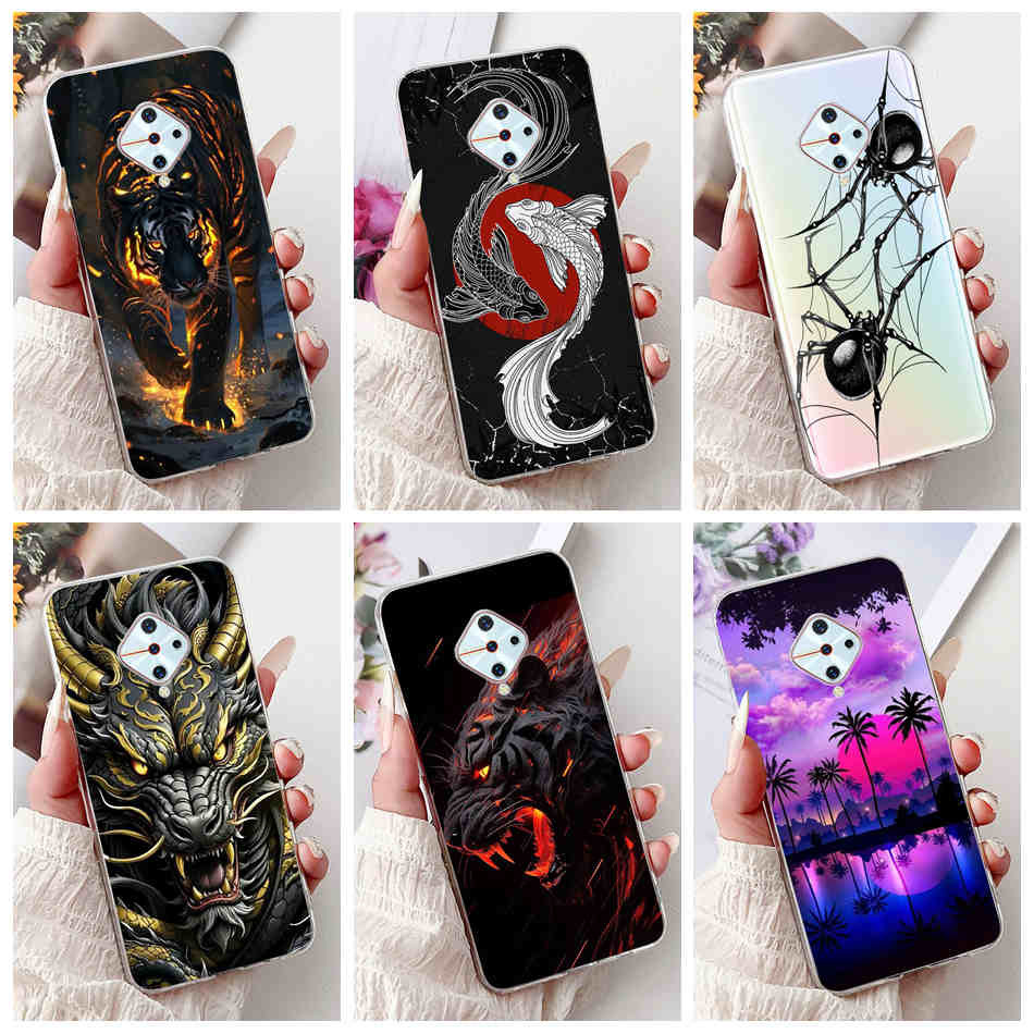 สําหรับ Vivo S1 Pro แฟชั่น Dragon Spider สไตล์รูปแบบปลอก VivoS1 S1Pro 1920 1920_20 1907 ซิลิโคนนุ่ม TPU เคสโทรศัพท์