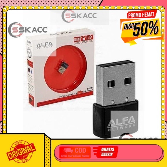 Alfa Wifi USB Adapter Mini 3001N 300 MBPS รองรับ Win 10 WHOLESALE-COMPUTER