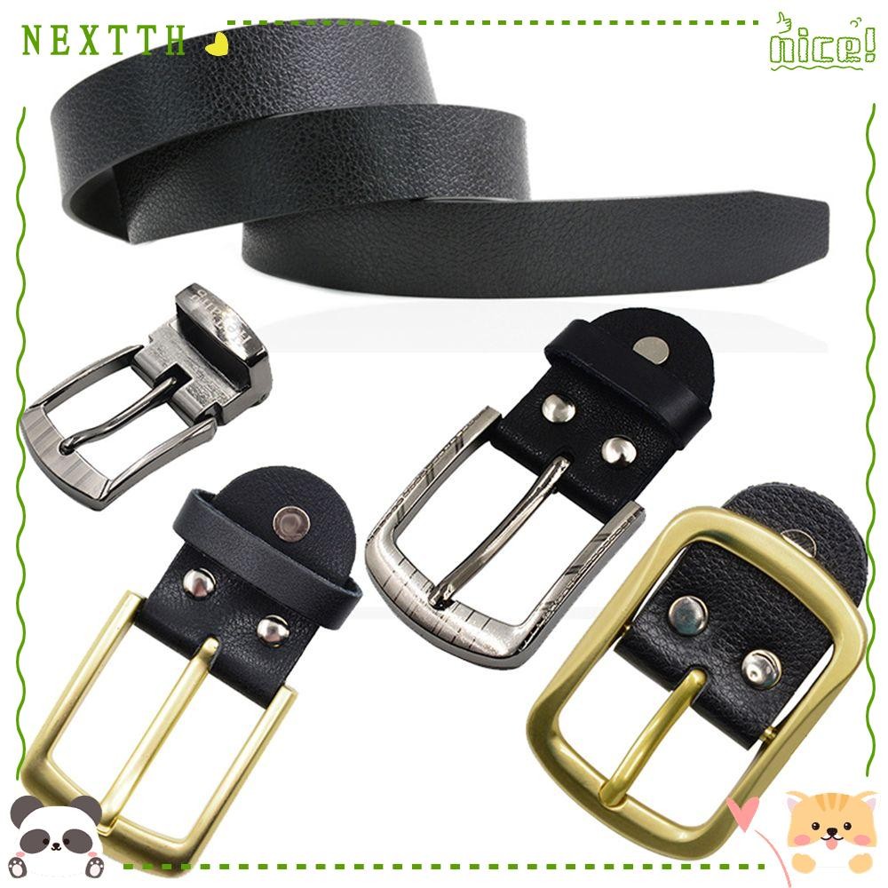 Nextth อุปกรณ์หัวเข็มขัดโลหะผสมสังกะสี 2.5/3.5/4 ซม. เครื่องประดับแฟชั่นผู้ชายหนังแท้
