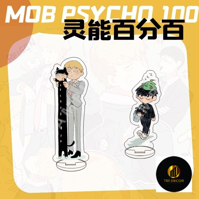 Standee รุ่น Mob Psycho Kawaii พวงกุญแจอะนิเมะ Kageyama Shigeo Reigen Arataka Ekubo อะคริลิคตกแต่งโต