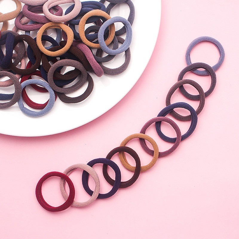 ยางรัดผมหางม้า กันลื่น ไร้รอยต่อ สไตล์เรียบง่าย 20 ชิ้น สีผสม เส้นใหญ่ สไตล์เกาหลีG3296 - รูปที่ 5