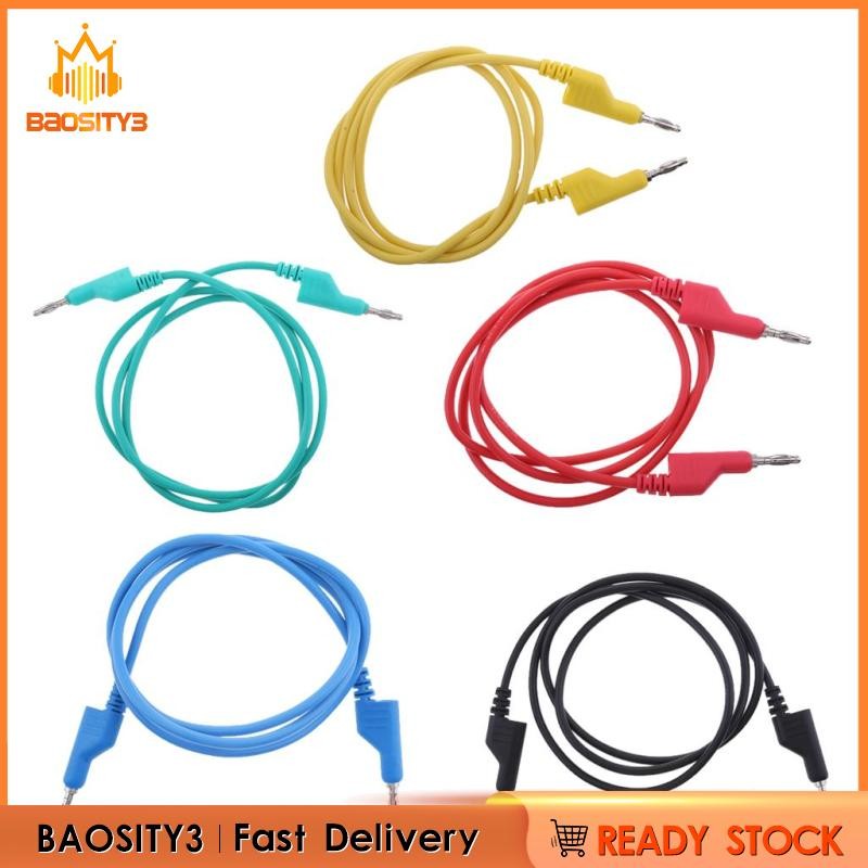 [Baosity3] Silicone Test Lead 4mm Banana Plug Male Stackable to Banana Plug 1m Red
