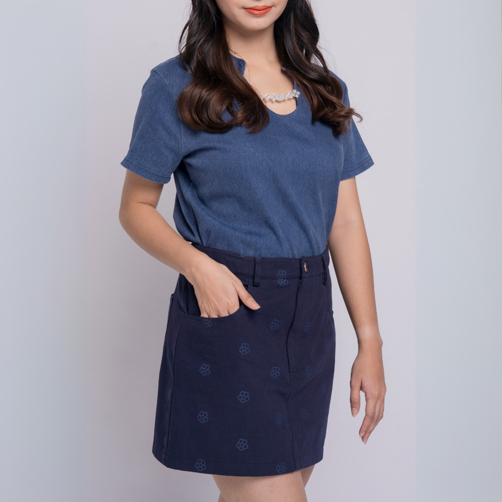 YFS กระโปรงสั้นผู้หญิง Midnight Bloom (S-XL)