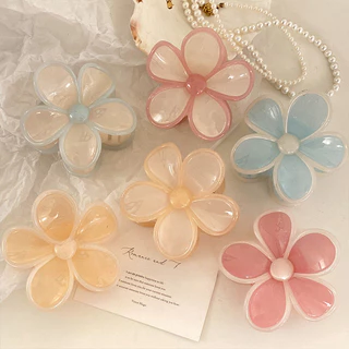 แฟชั่น Jelly Color Plumeria Flower Hairpin Grips คลิป Barrettes อุปกรณ์เสริม