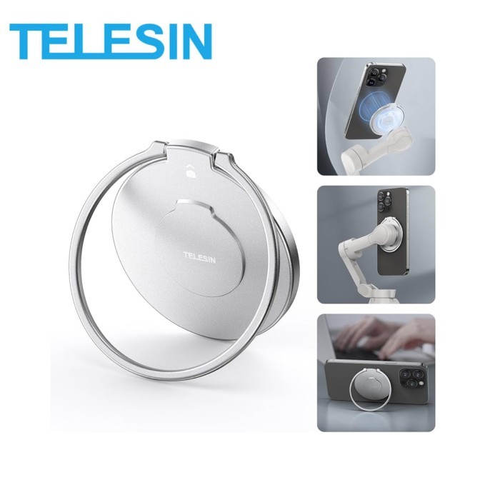 TELESIN P7-RB-01-DJ แม่เหล็กโทรศัพท์ผู้ถือแหวนโทรศัพท์ Mount สําหรับ MagSafe 360 องศาขาตั้ง I แหวนผู