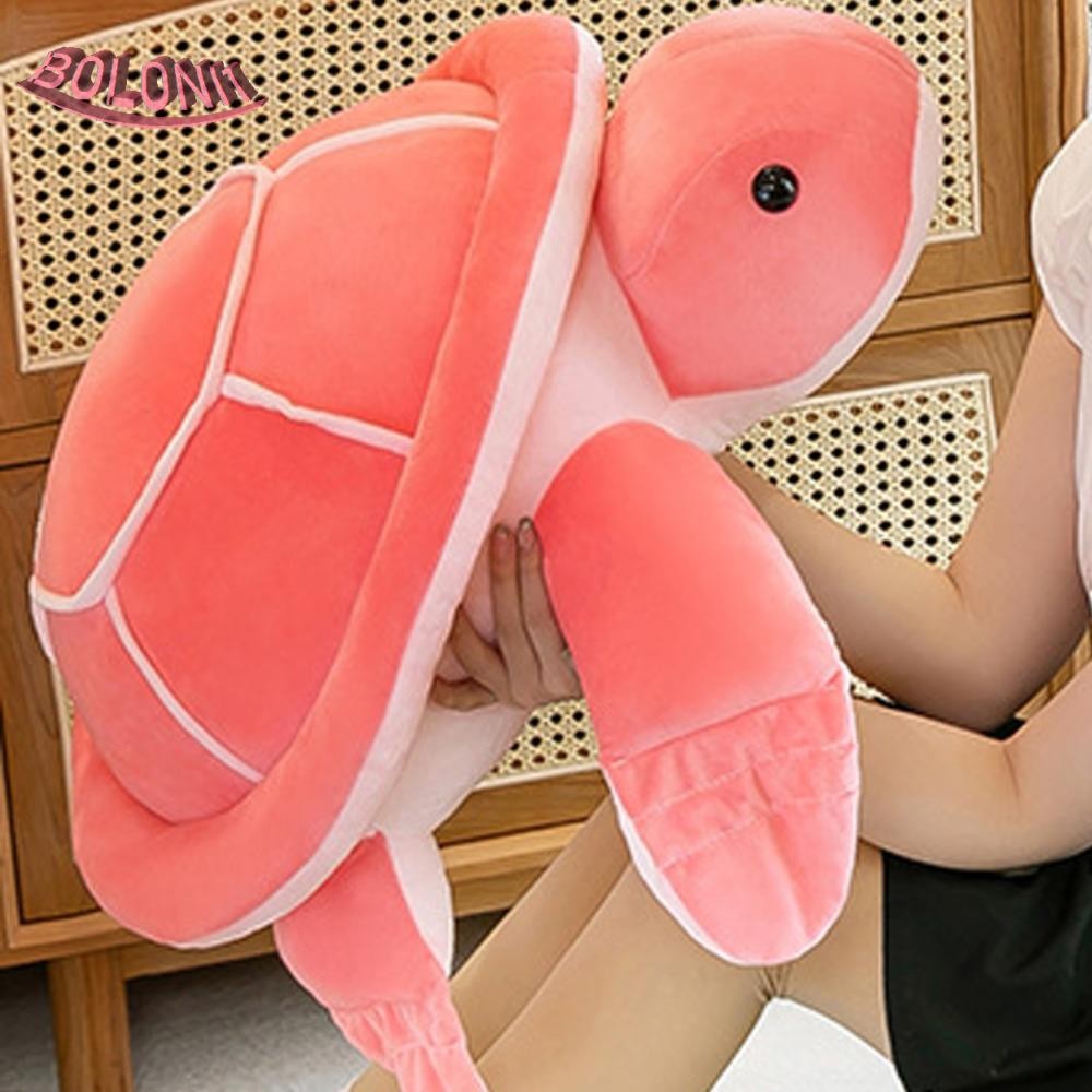 BO เต่าของเล่น, ตุ๊กตานุ่มคอลเลกชัน Ins สัตว์ทะเล, หมอนตกแต่งบ้านการ์ตูนสัตว์เต่าทะเล มาพร้อมของเล่น