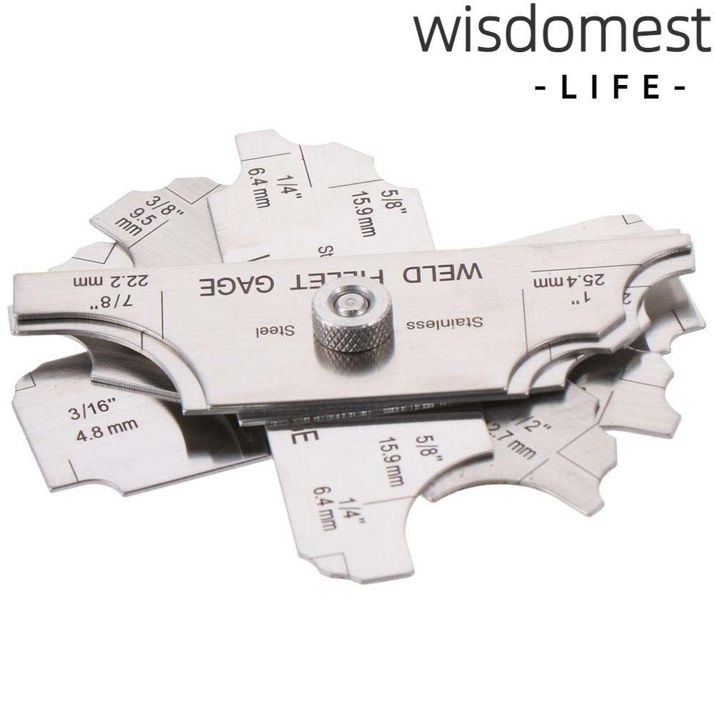 WISDOMEST1 7PCS เครื่องเชื่อม, MM & นิ้ว MG-11 เชื่อม Fillet Gages ชุด, Ulnar เครื่องเชื่อม 1/8-1 โล