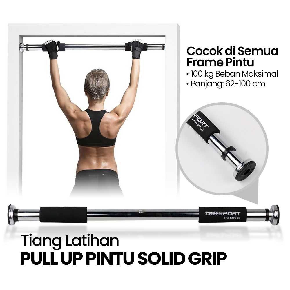 ULLL Pull Up Training Pole Door Gym Bar Solid Grip 62-100 ซม. H6W17M