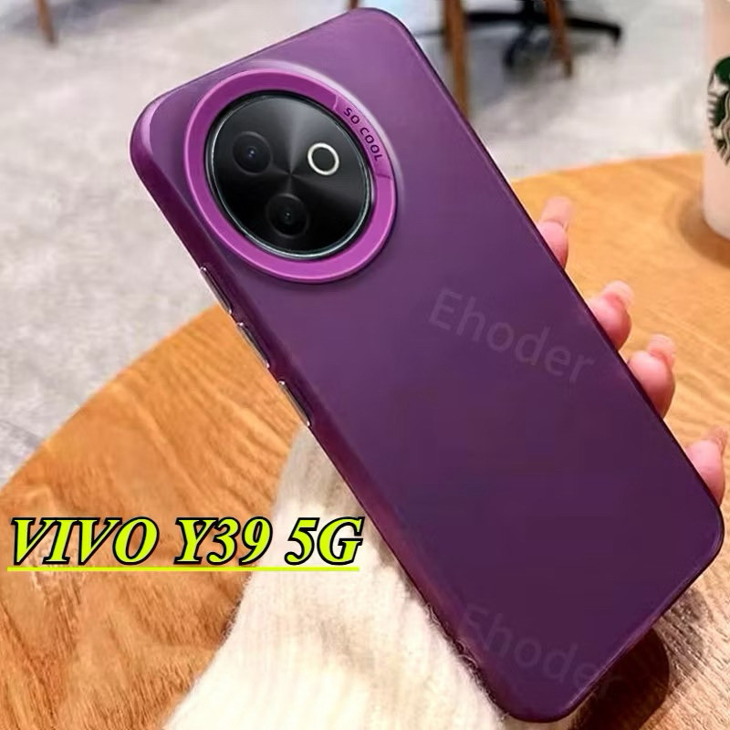 เคสโปร่งแสง สำหรับ Case VIVO Y39 5G เคสโปร่งแสง กันกระแทกสีพื้นแบบเงา